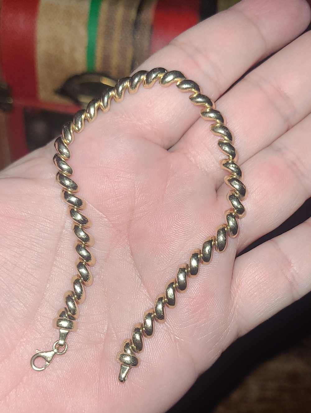 Solid Gold Link Bracelet Classic San Marco Rare